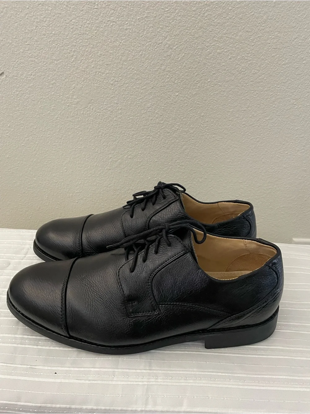 Belvedere Duke Black Leather Cap-Toe oxford dress Shoes Men's 11 EEE preppy